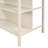 Solid Wood Rustic 45" Stationary Kitchen Island, Rubber Wood Butcher Block Dining Table Prep Table With 2 Open Shelves For Small Places,Walnut+Cream White