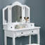 Ensemble coiffeuse et tabouret en bois Sanlo-484820455