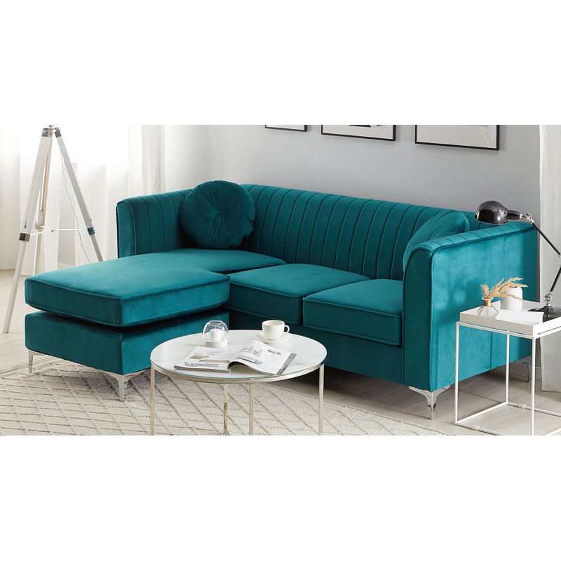 Isabel 3 Seater Sofa & Chaise, Green, Left Hand