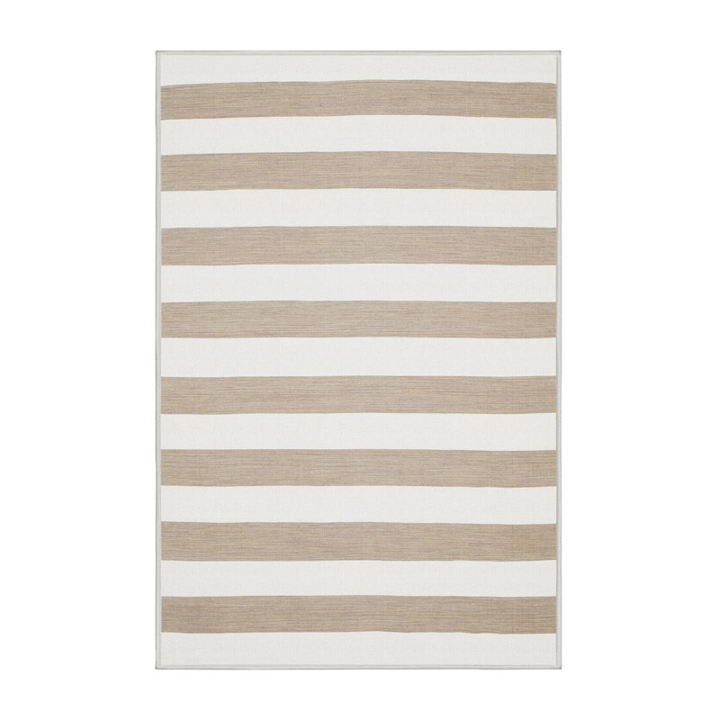 Tapis contemporain brun / blanc, Rectangle 7 pi x 10 pi