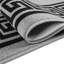 Greek-Key Grey Black Non-Slip Polypropylene Area Rug — Washable Door Mat & Hallway Runner for Living Room, Kitchen & Bedroom-1297685602