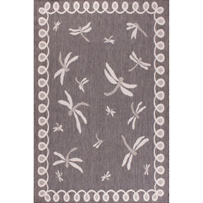 Aracelie Abstract Flokati Indoor / Outdoor Area Rug