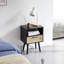 Table de bout en rotin de 15,75 po avec tiroir, table de chevet et table d'appoint
