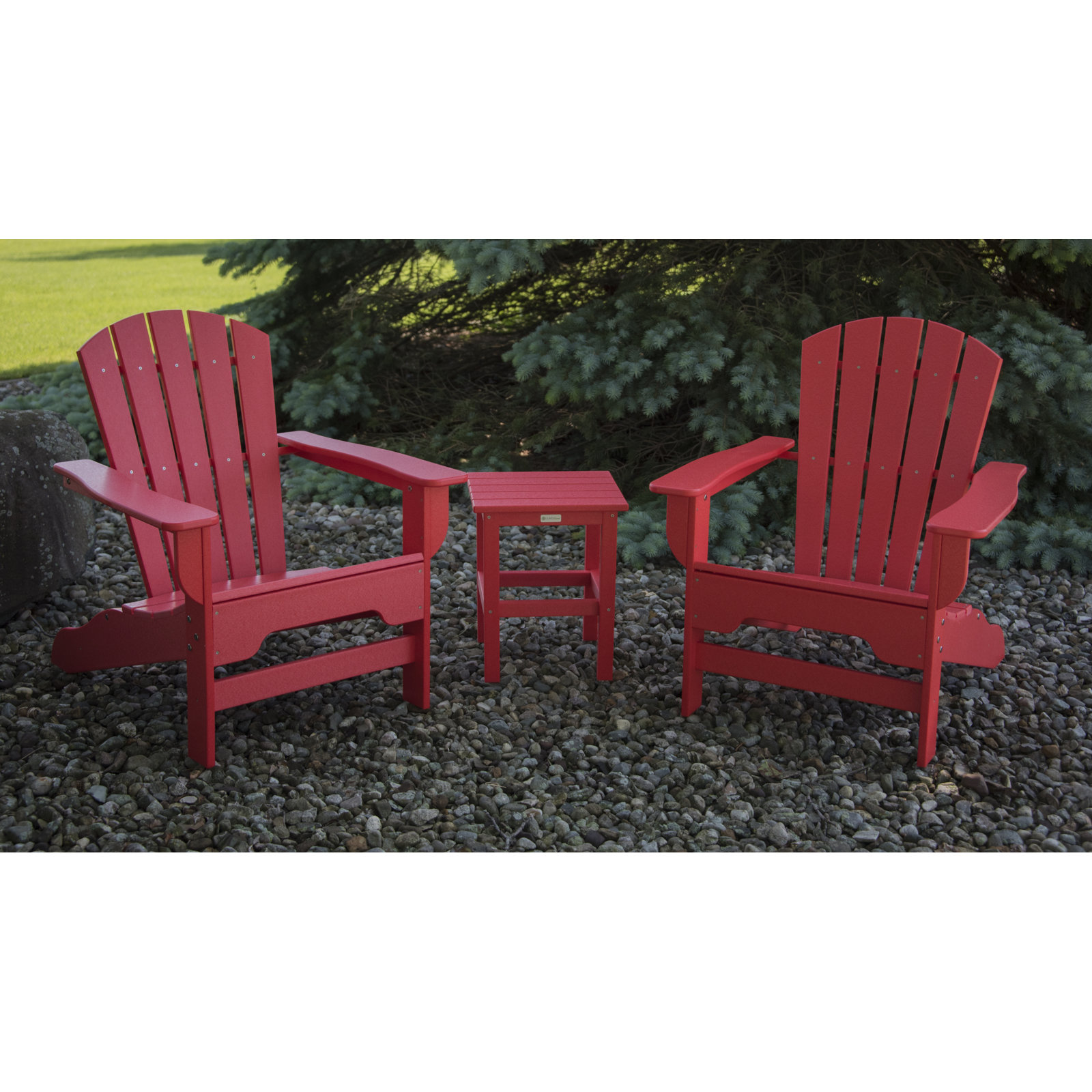 Leighton 15'' Outdoor Side Table, Bright Red