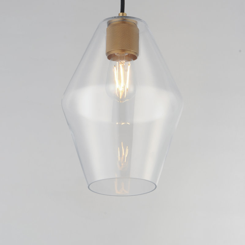 Geode-Mini Pendant, Natural Aged Brass