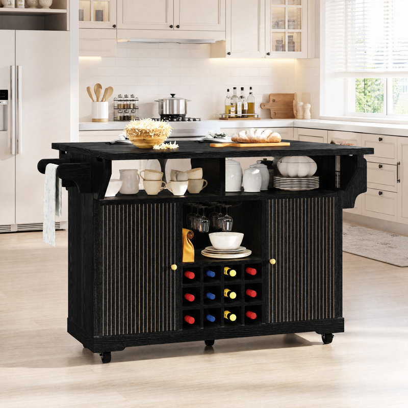 142.5 cm W Kitchen Cart with Top