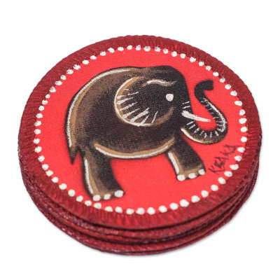 Cotton Round 6 Piece Coaster Set