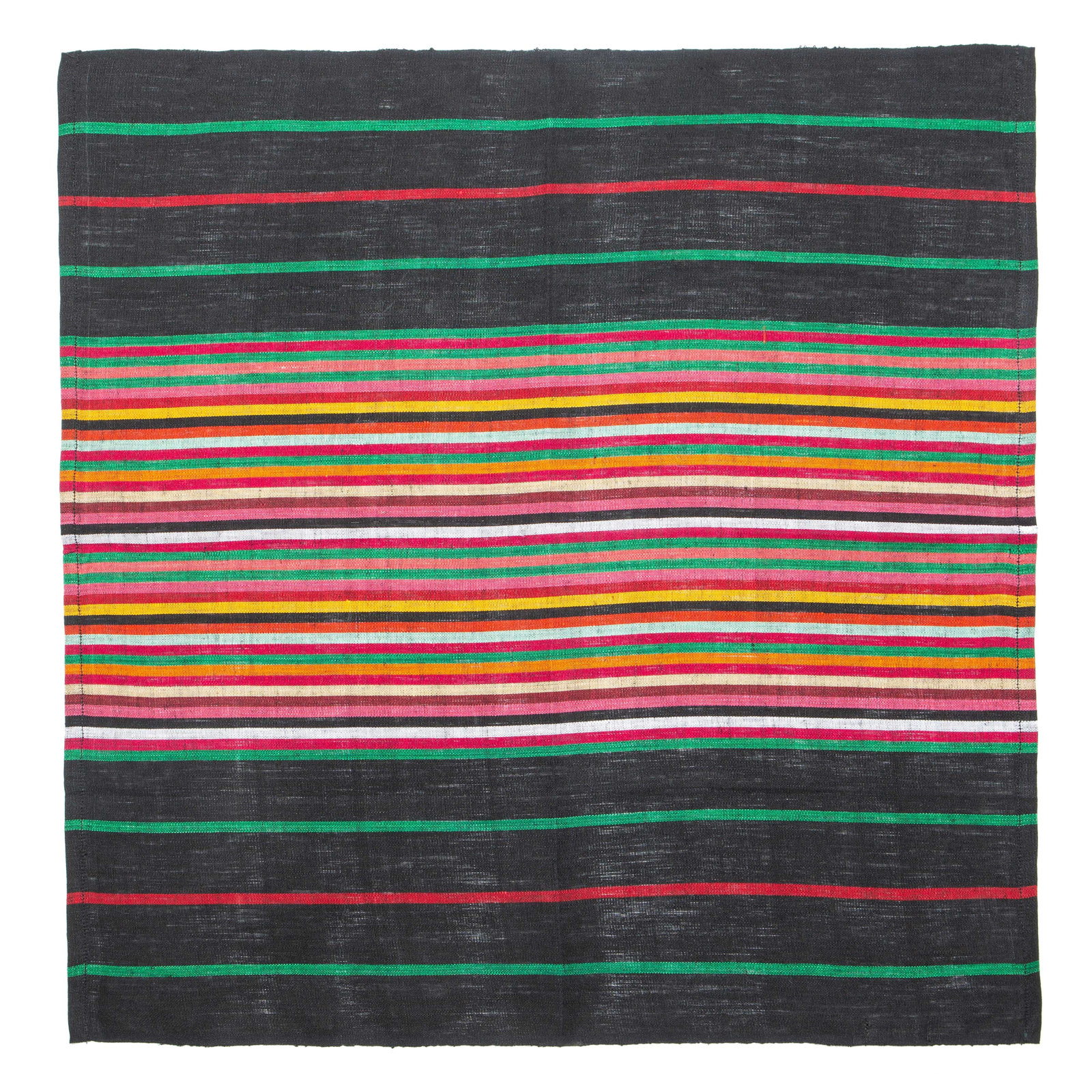 Multi Stripe Napkin 20" x 20", Black/Blue/Red
