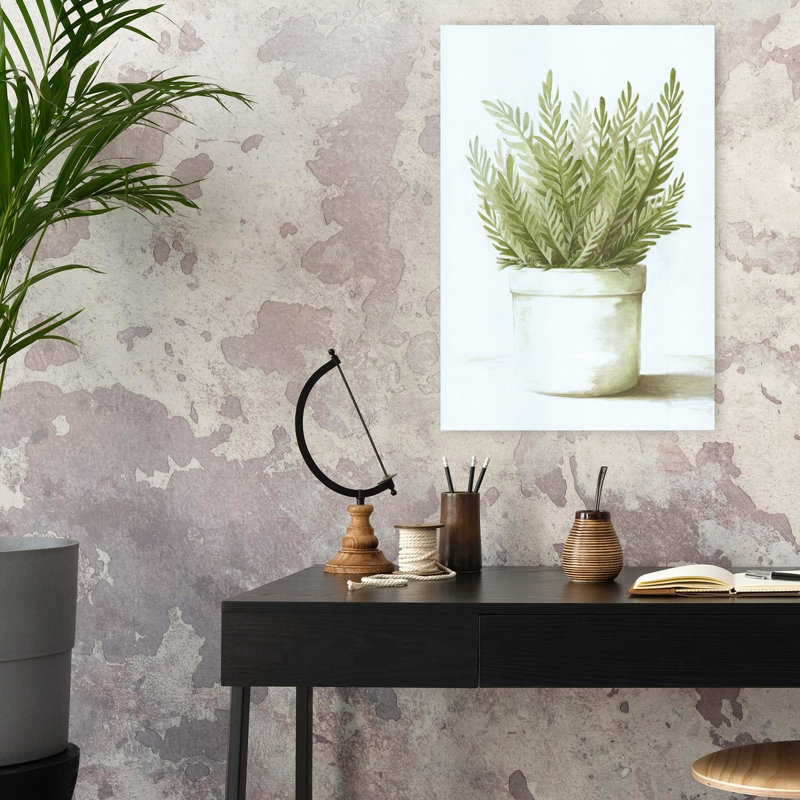 Potted Fern Abstract Contemporary Fern Landscape Nature Wall Art Print, 60.96cm H x 40.64cm W