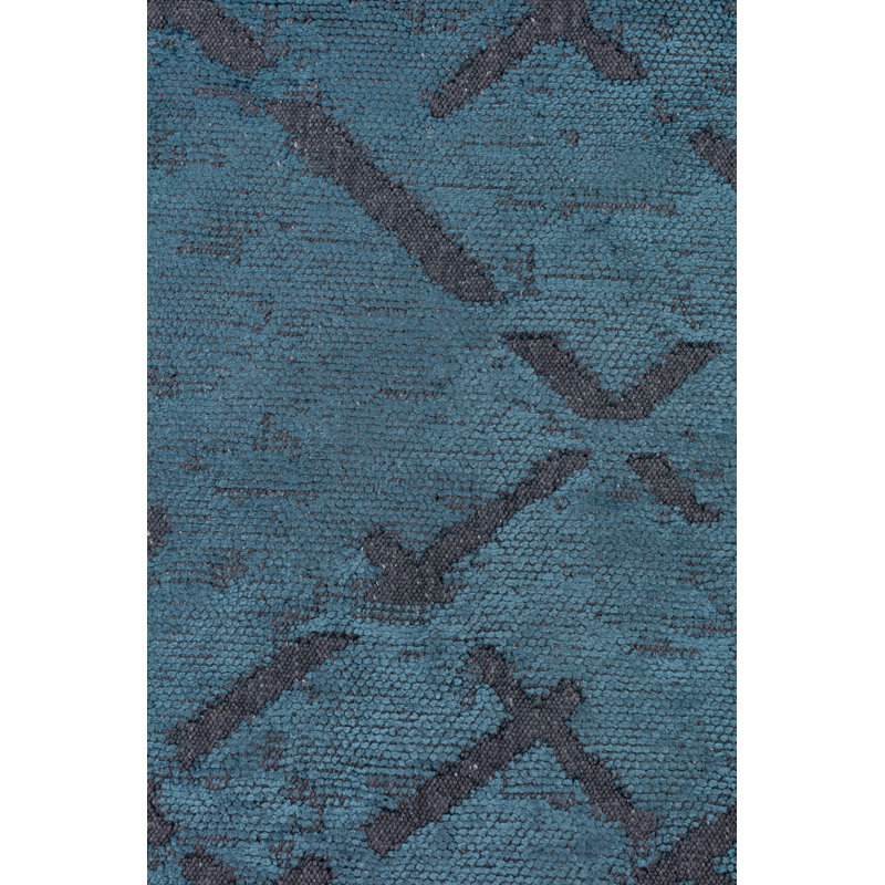 Rapture Teal Blue Abstract Luxury Area Rug, Rectangle 7'10" x 11'2"