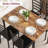 Dining Table Set for 4 Person Seat,Table with 4 Upholstered Chairs - Spacious Square Rounded Corner Top, Perfect for Apartment Living Room, Dining Room, Study, and Kitchen Workspace-135485640
