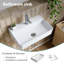 Horow Bathroom 460mm L x 310mm W Natural Ceramic Rectangular Sink