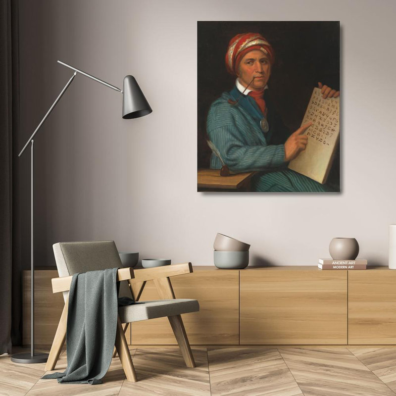 "Sequoyah" par Henry Inman - Art mural sur toile tendue avec châssis, H 24 po x l 17 po