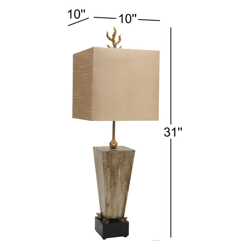 Maire Table Lamp with Cast Frogs Accents