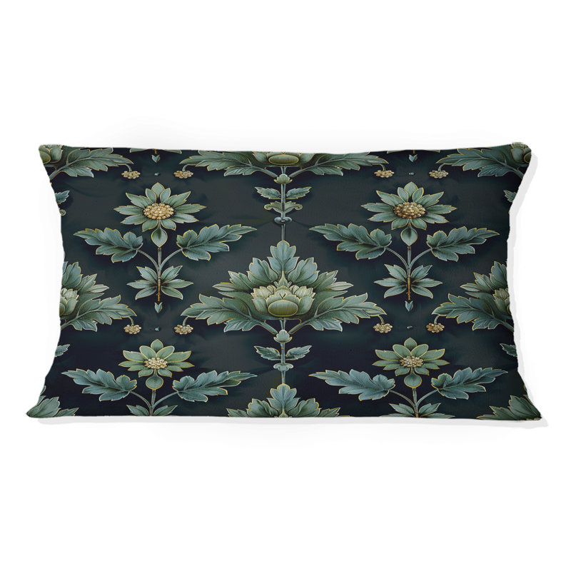 Coussin lombaire vert et jaune I
