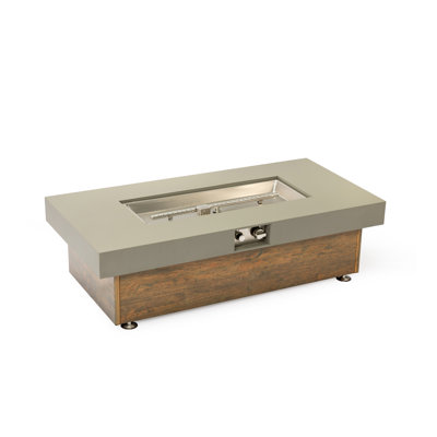 Foyer de table 48 po en fer avec grain de bois