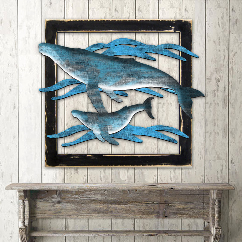 Handmade Coastal Landscape & Nature Wall Decor on Wood, 12" H x 10" W