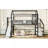 House Loft Bed With Slide And Stairs, Metal Playhouse Bed With Storage Shelves, House-Shaped Roof And Noise-Free Design-850756497-850756496