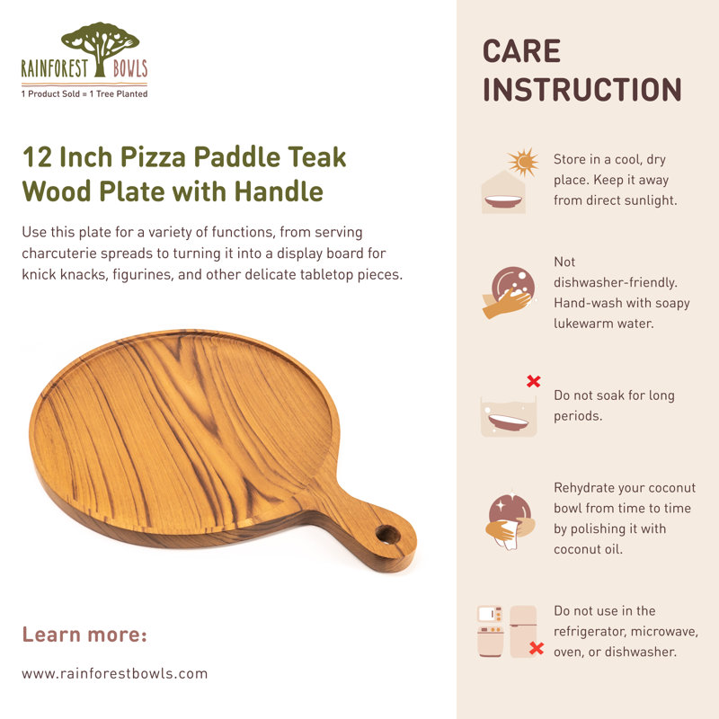 Rainforest Bowls Non-Stick -Piece Pizza Peel