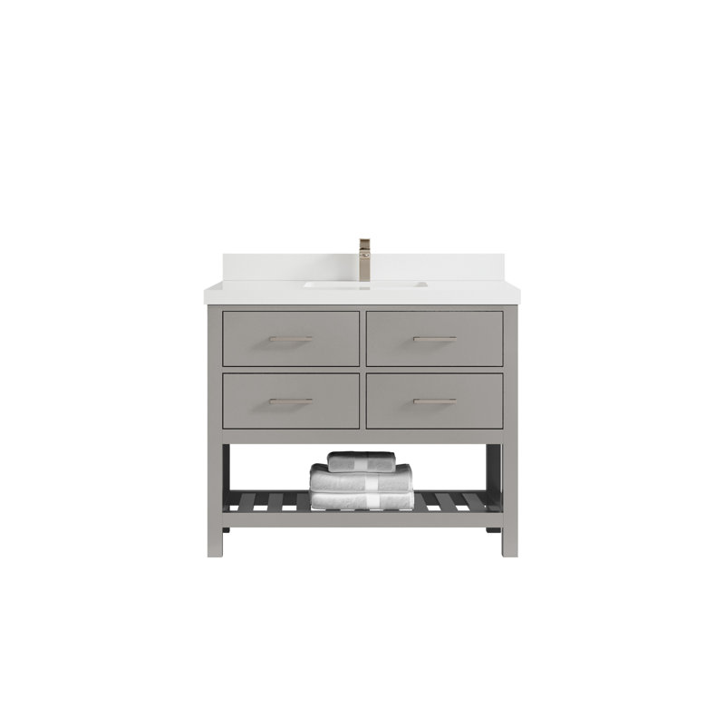 Ensemble de meuble-lavabo simple l 42 po Parker, Blanc
