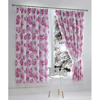 Tie Dye Hearts Room Darkening Curtain