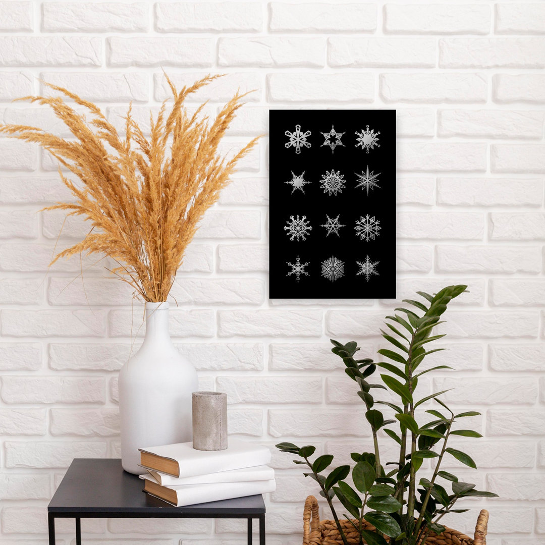 Snowflakes Abstract Contemporary Landscape Nature Wall Art Print