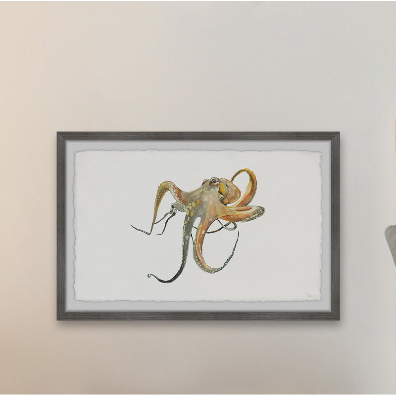 «Lazy Octopus», reproduction encadrée, H 20 po x l 30 po x P 1,5 po