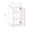 Armoire de rangement 100% bois massif 16,5 po avec porte shaker et tablettes réglables-1492516708