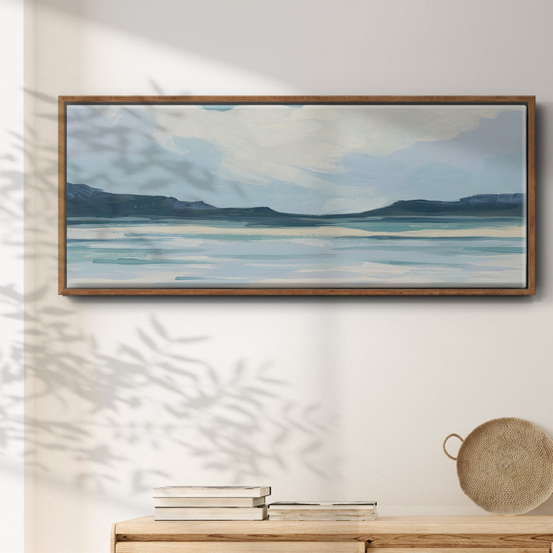 Crème crème II - toile encadrée, H 24 po x l 60 po