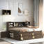 Wood Daybed With 2 Bedside Cabinets, Upper Shelves And 4 Drawers-1113279457
