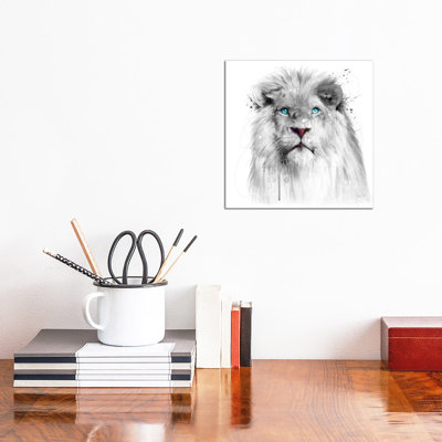 Lion blanc par Patrice Murciano - reproduction d'art sur toile tendue