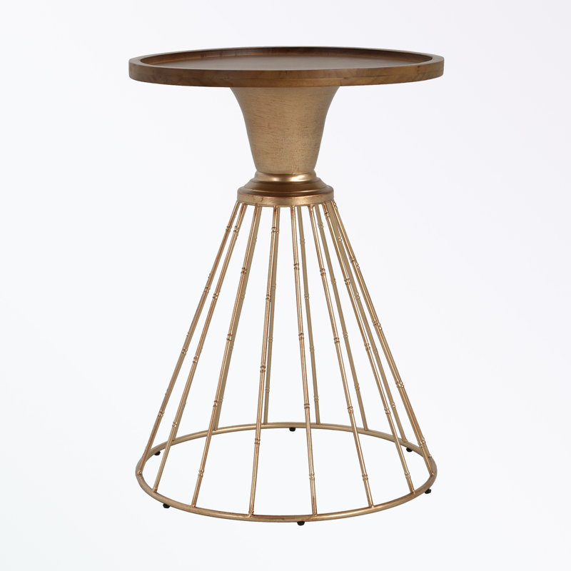 round shape patio table with metal base