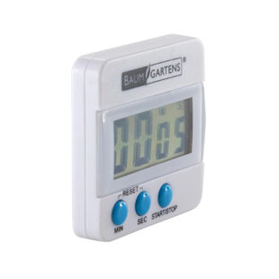 Minuterie numérique Baumgartens, 0-60 minutes, blanc