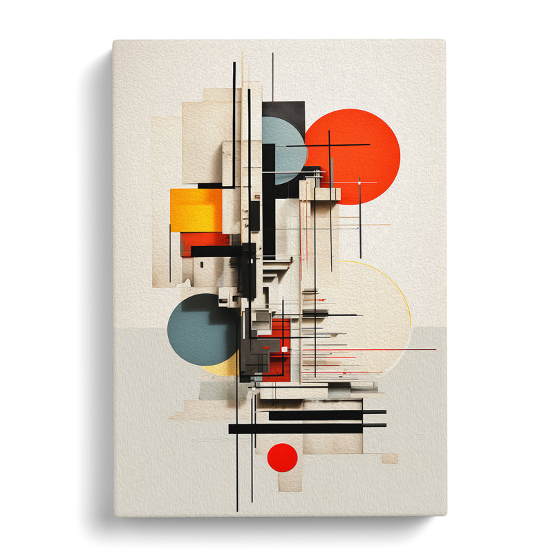 Bauhaus Conceptual - Wrapped Canvas, 60cm H x 40cm W x 3cm D
