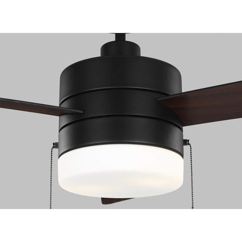 52'' Ceiling Fan with LED Lights, Midnight Black