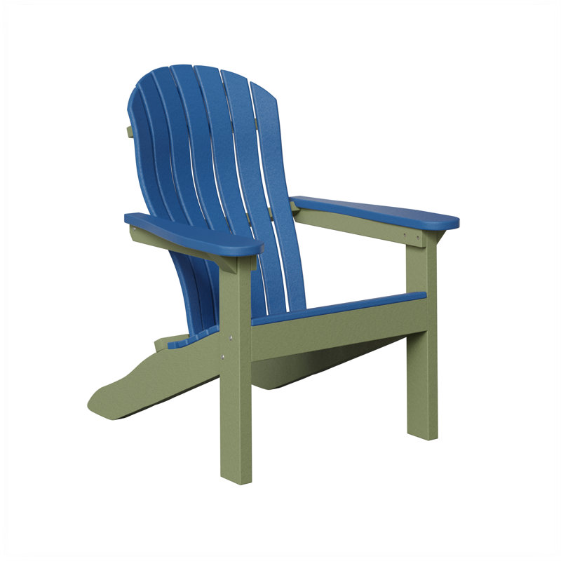 Berlin Gardens Contour Adirondack Chair, Pacific Blue with Sage