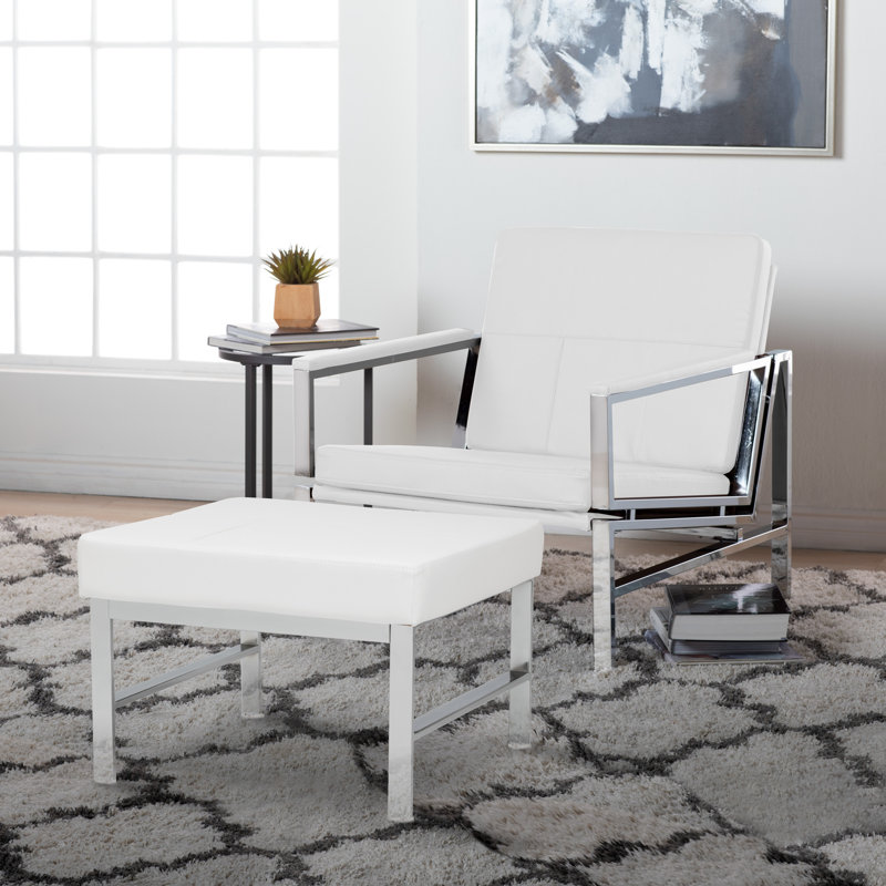 Fauteuils d'appoint, White Faux Leather