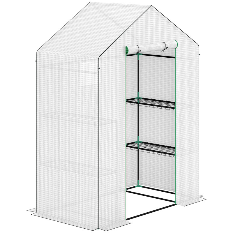Wexley Walk-In Greenhouse With Eight Shelves And Tear-Resistant Cover