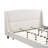 California King Size Bed Frame Upholstered Platform Bed with Wingback Headboard