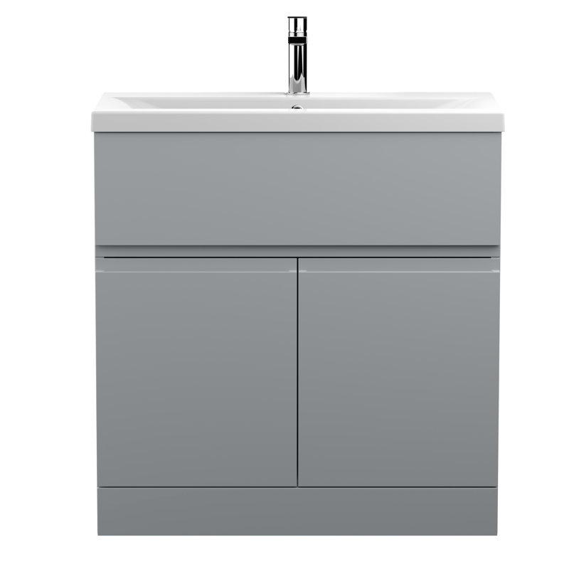 Urban 810mm Single Bathroom Vanity with Basin, Satin Grey