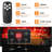 28.5 in. Electric Fireplace Insert with 3 Flame Colors, 5 Brightness Levels, Timer, Overheating Protection, Black