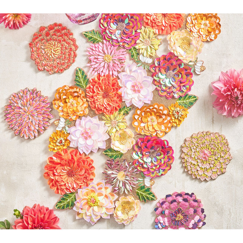 Dahlia Floral Table Runnner, Multicolor