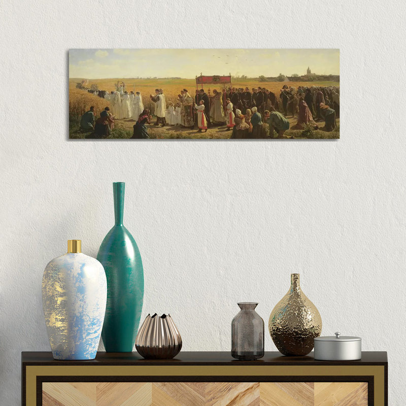 La bénédiction du blé dans l'Artois, 1857 - Giclée sur toile tendue avec châssis, H 12 po x l 36 po