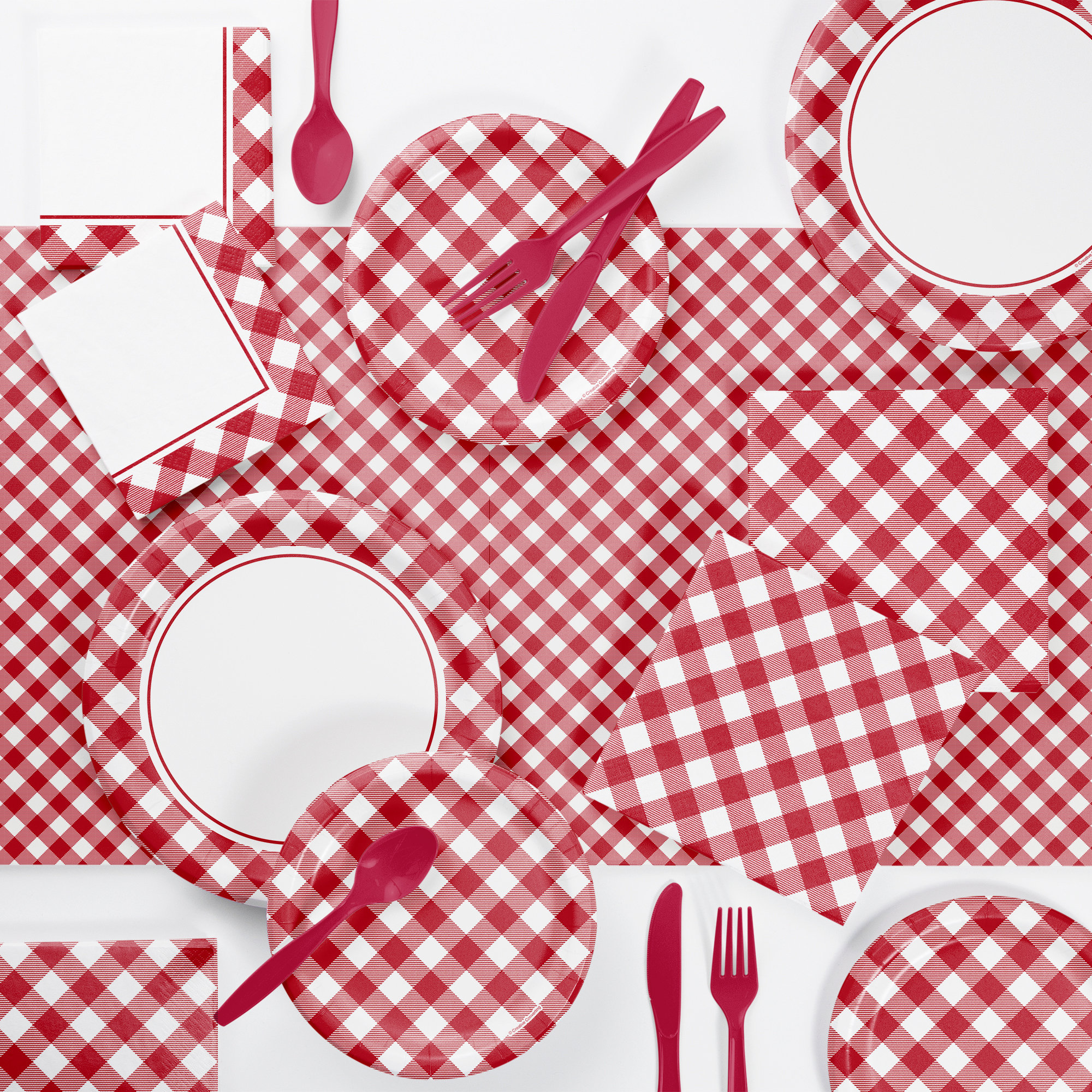 Creative Converting Classic Red Paper Tablecloths, 3 ct