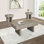 1Pc Contemporary Style Brown Gray Wooden Coffee Table Rectangular Top
