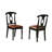 5 Piece Modern Dining Table Set Includes a Round Kitchen Table with Pedestal and 4 Faux Leather Kitchen Dining Chairs, Black-1154289550-1104239888-1104239902