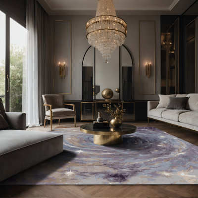 Tapis rose soyeux et moelleux