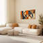 «Geometric Deer», ensemble de 1 reproduction d'art sur toile tendue-642341222