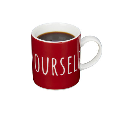 KitchenCraft 80ml Porcelain "Espresso Yourself" Espresso Cups