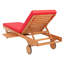 Chaise longue simple inclinable en eucalyptus avec coussins 78,70 po Jivera-352758287-344942716